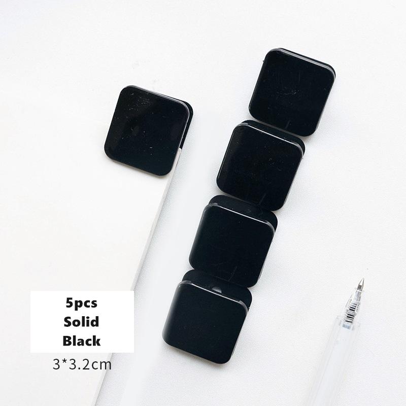 5 ks Candy mini štvorcové klipy Priehľadné a jednofarebné držiaky na papierové klipy Spona na papierové spony pre poznámkový blok Časopis Knihy pre domácnosť