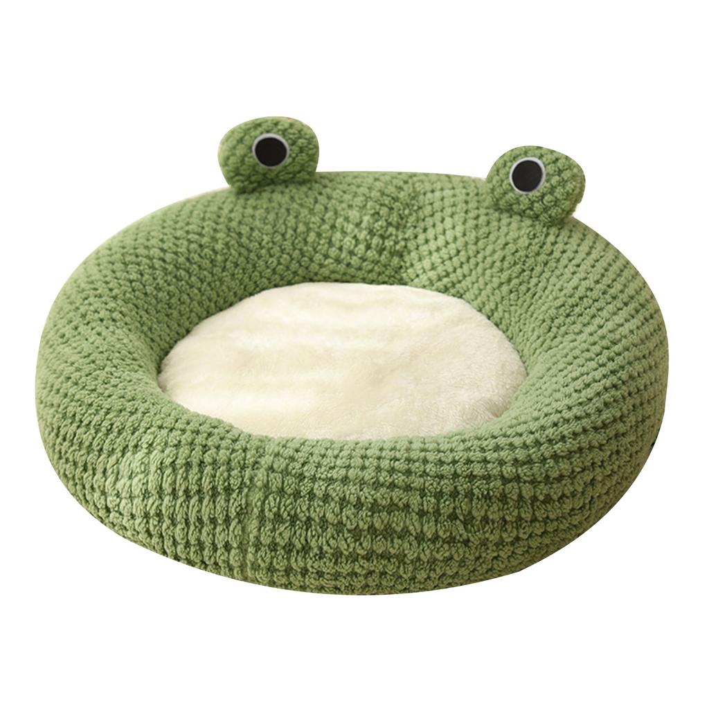 Soft Cat Bed Deep Sleeping Bed Dog Cat Winter House Frog Shape Enclosed Pet Tent for Kitten Puppy Sleeping Supplies