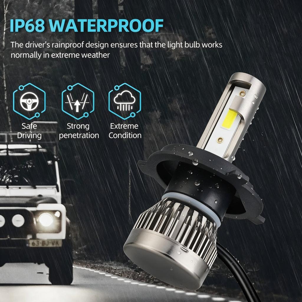 Mini LED Car Headlight Bulbs 2PCS/Pair H4 H7 H1 H3 H8 H9 H11 9005 9006 9012 12000LM 6000K 12V Auto Fog Lights Bulbs 7