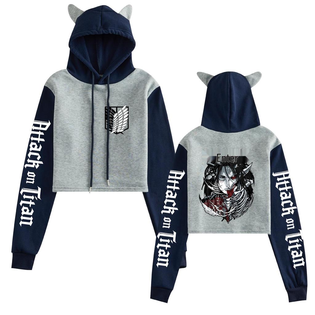 New Attack on Titan Women's Cat Ear Hoodie - Autumn/Winter Anime Merchandise