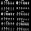 120 Pieces/box Extension False Nail Tips Acrylic Fake Finger UV Gel Polish Quick Building Mold Sculpted Full Cover Nail Tips Manicures Tool Set