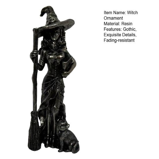 Sexy Witch Figurine Gothic Witch Ornament Desktop Decorative Witch Sculpture