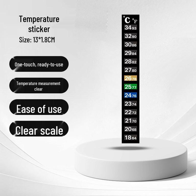 

High-Precision Color-Changing Glass Aquarium Thermometer Sticker No Specification