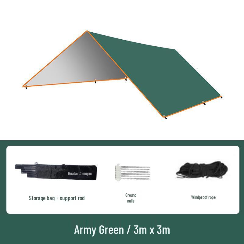 Portable Outdoor Sunshade Rainproof Tent Tarp for Camping and Beach