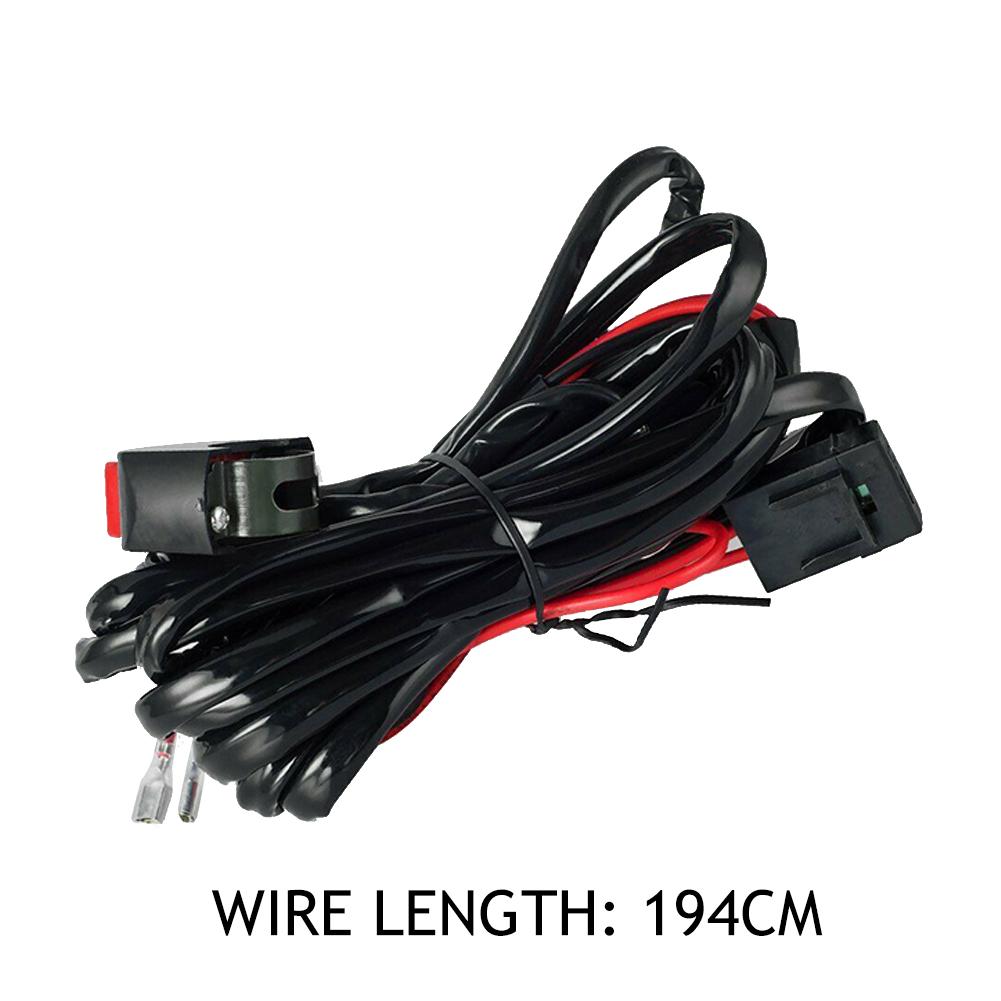 Motorcycle Fog Light Connector Wiring Harness Kit 12V Headlights Spotlight Wire Cable Switch Kit Motorbike LED Light Cable чёрный