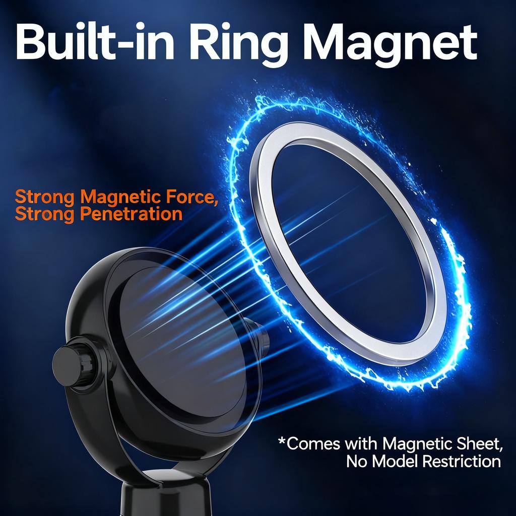 Magnetic 360° Car Phone Holder Mount Dashboard Smartphone Mobile Stand Bracket Cell GPS Support in Car For Most Mobile Phones