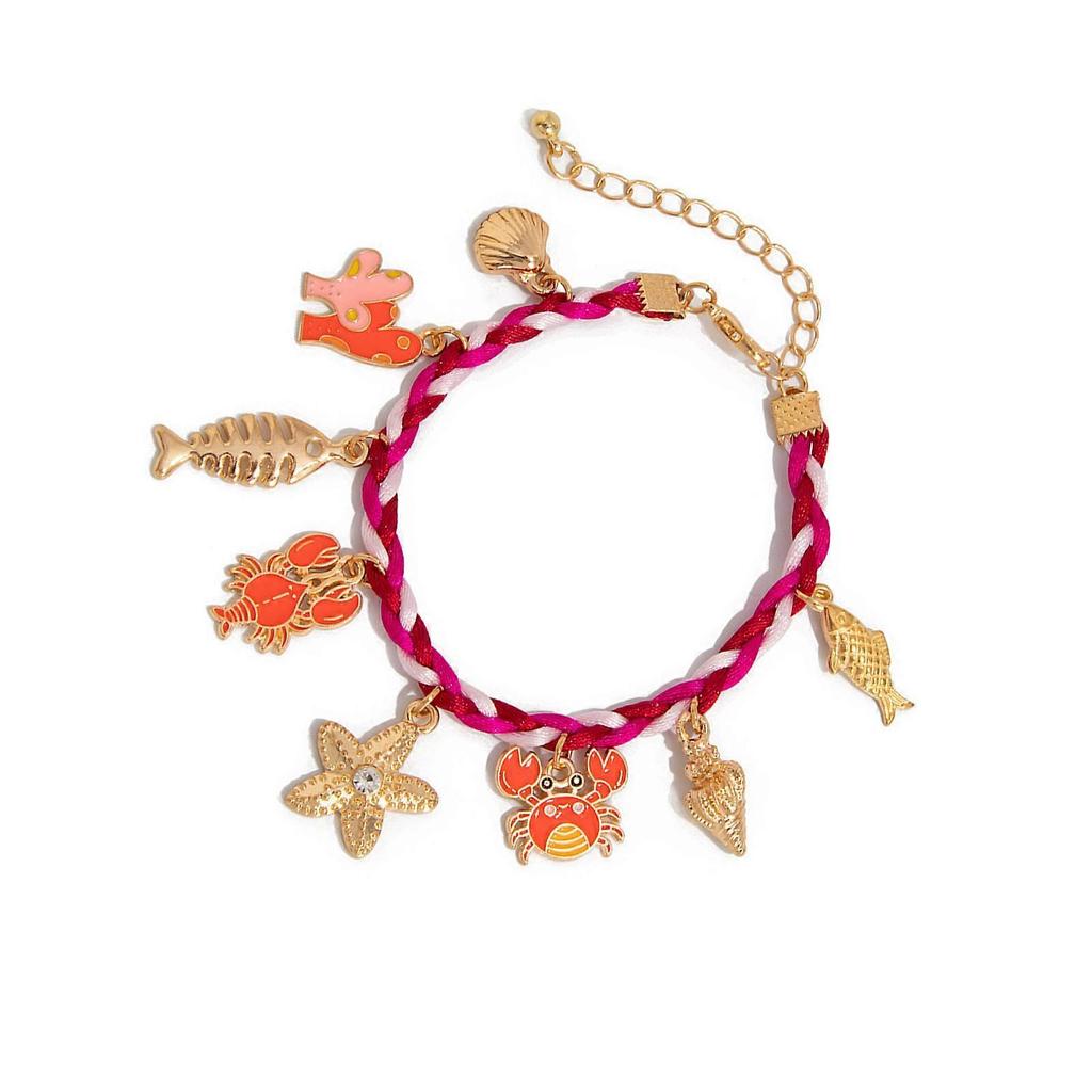 Bracciale Ciondolo Elegante Bracciale Intrecciato Comodo Gioiello per Polso Texture in Lega per Cercatori di Gioielli Individualisti Multicolore