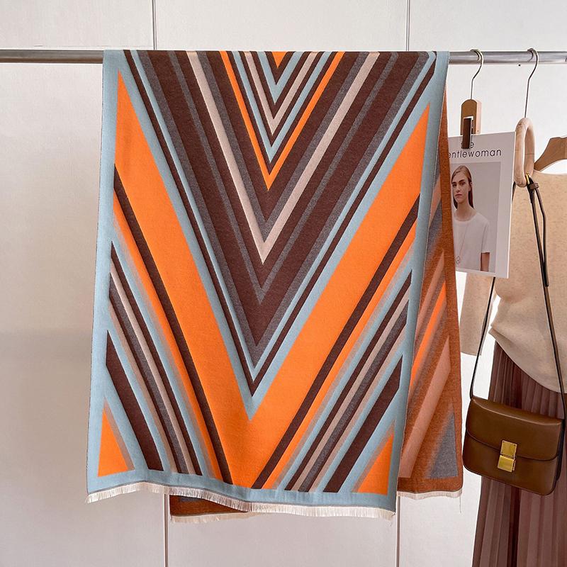 

Winter Women s Scarf Luxury Design Double sided Cashmere Feel Scarf Warm Scarf Shawl