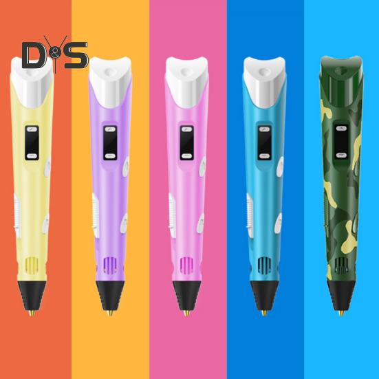 Printing Pen Filament 3D Painting Pen with LED Display Kids DIY 3D Printing Supplies for Doodlers Educational Toy
