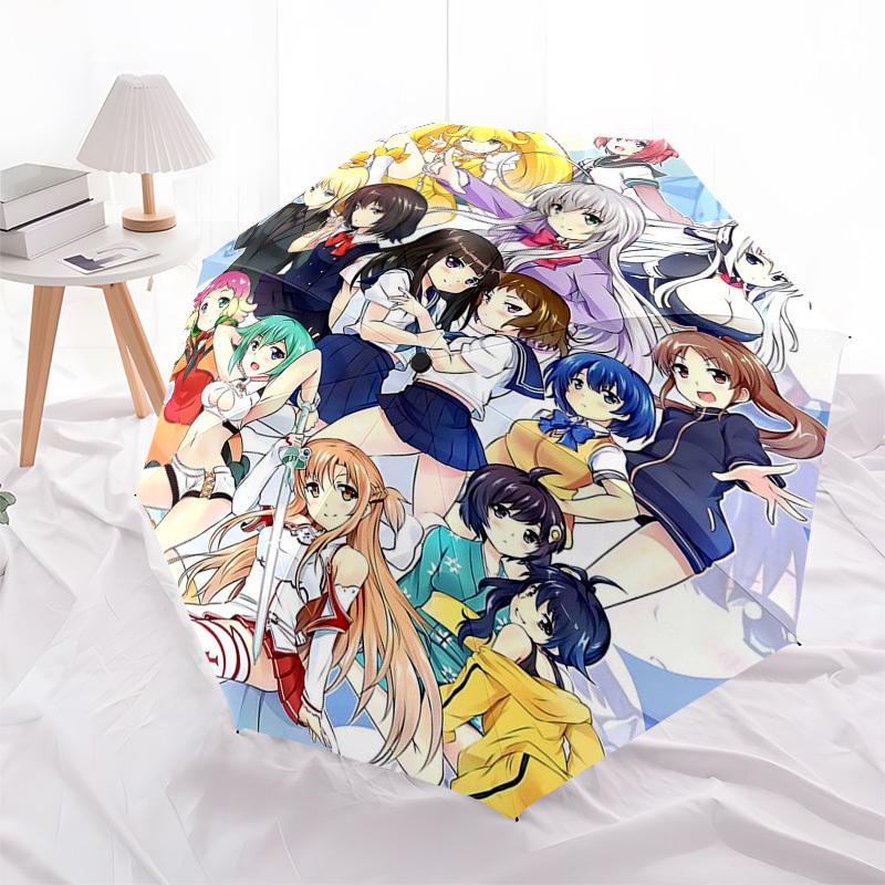 1 Stück Anime-Charaktere Outdoor-Regenschirm - Automatisches Öffnen/Schließen - Tragbares 3-fach faltbares Design - 8-Speichen-Eisenrahmen - Perfektes Geschenk für Fans, Reisende