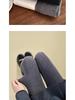 Women's Combed Cotton Tights, Grey Diamond Pattern, Slimming, Medium Thickness, Autumn/Winter Style.