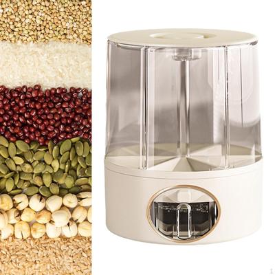 Rice Storage Container Cereal Dispenser 6 Grid Moisture Resistant Grain