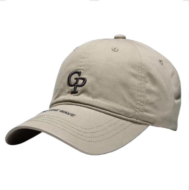 Loose Fit Deep Crown Baseball Cap Men s Casual Sun Protection Short Brim Hat Women s Soft Top Sunshade Cap Unisex Cotton Cap M56-60CM бежевый