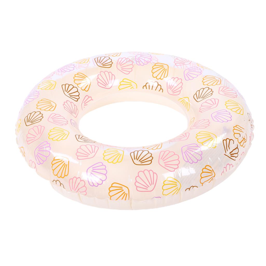 Inflatable Pool Float Ring 35 Inch Float Tube PVC Flotation Pool Swim Tube for Beach Swimming Party Vacation Yellow