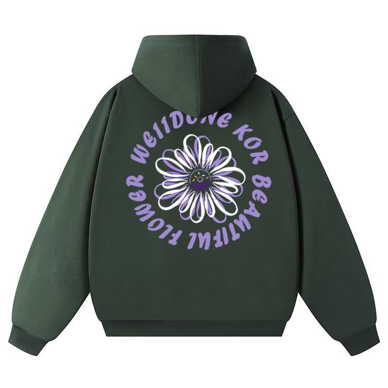 2025 Trendy American Letter Heavyweight Loose Hoodie - Unisex Spring/Autumn