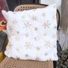 Snowflake Christmas Plush Pillowcase INS Style Cushion Cover Soft Throw Pillowcover  Sofa/Bed