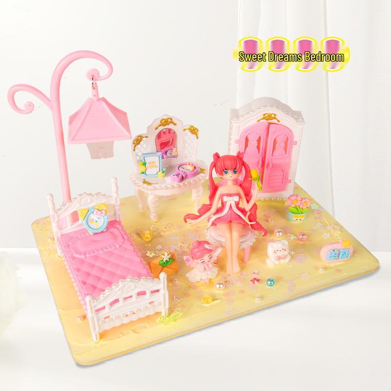 Kids' DIY Night Light Bathroom Pretend Play Toy Set - Educational Gift for Girls