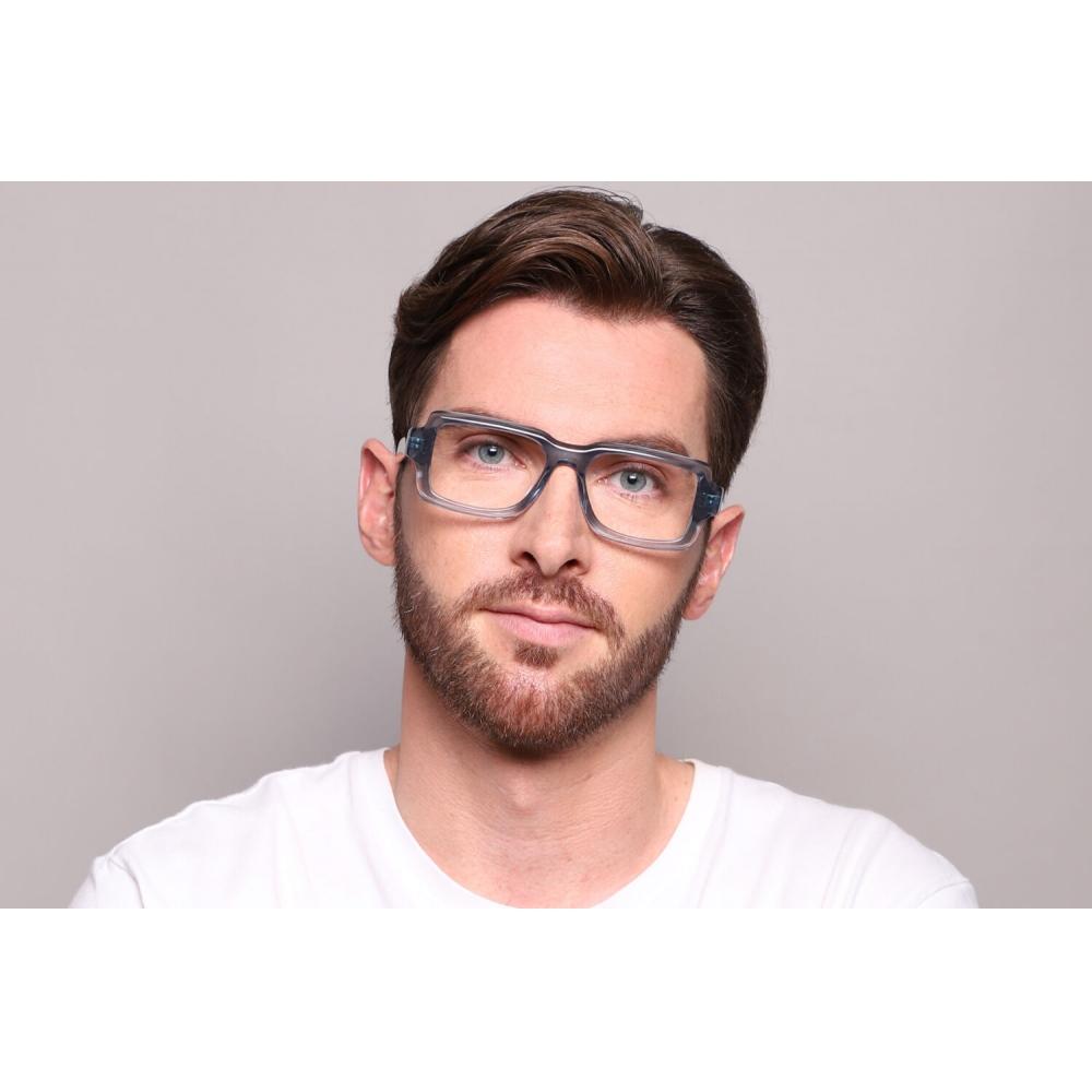 Full Rim Square Transparent Blue Smartbuy Collection Cito 105304 C2 Fashion Unisex Eyeglasses