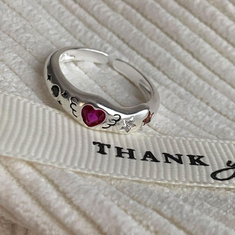 Adjustable Open Unique Ring With Multicolored Zircon Stones Perfect For Stylish Women Accessories