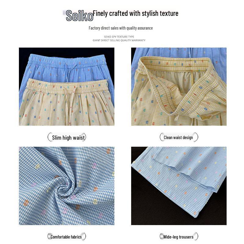 Dopamine Polka Dot Wide-Leg Pants - Women's Spring/Autumn 2025: New High-Waisted, Slimming, Draped, Casual Yamamoto Style