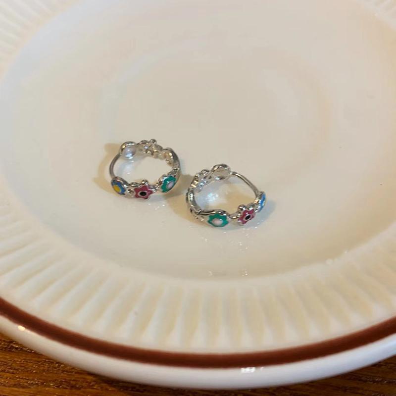 

Красочные масляные серьги-цветы для женщин с индивидуальным и креативным дизайном