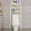 Over The Toilet Storage 3-Tier Bathroom Space Saving Holder Bathroom Over Toilet Storage Shelf For Home Apartment Dorm Restroom