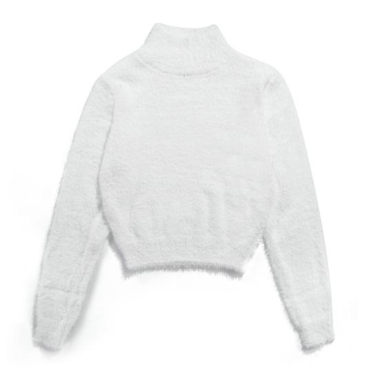 Sweater Round Neck All-match Knitted Women Sweater for Daily Wear