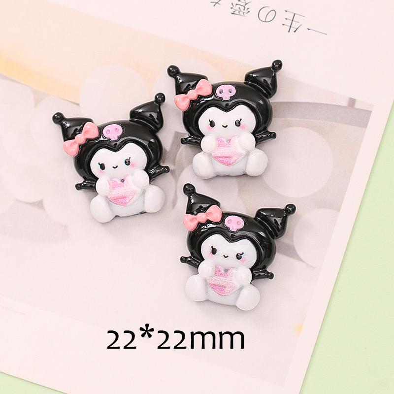 10Pcs New Kawaii Cartoon Animal Cake, Key, Beverage, Bag Resin Flat Back Scrapbook Figurine Diy Bow Decor Accessories Crafts A25
