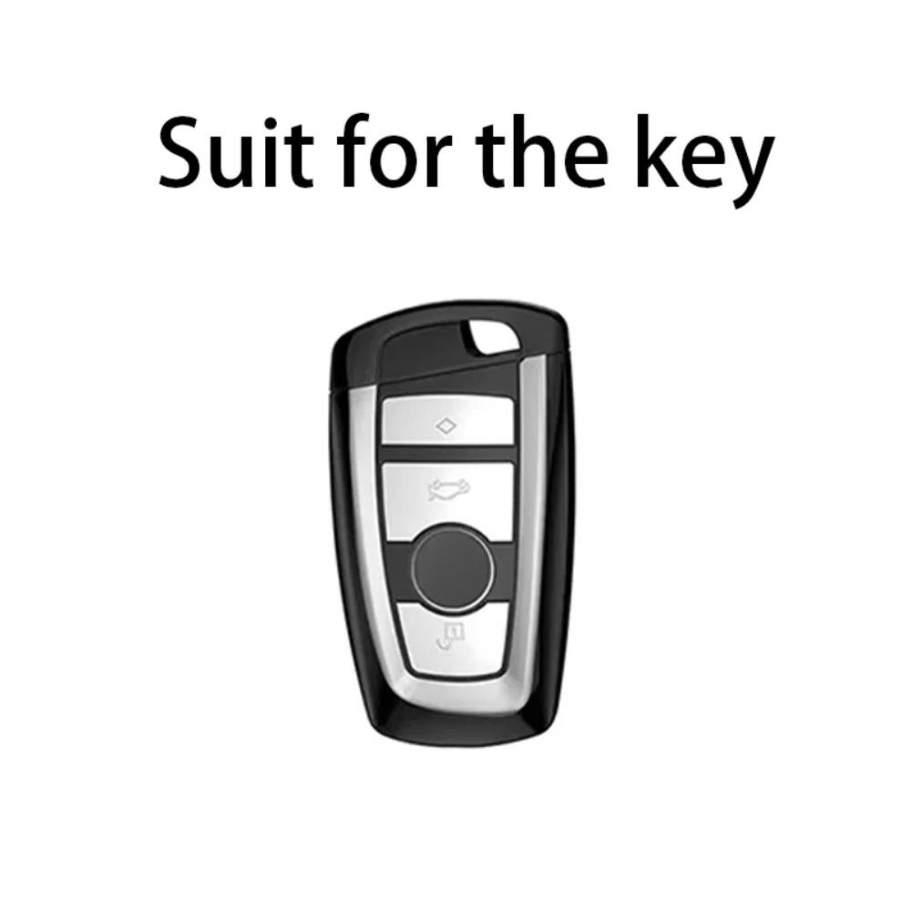Titanium Gray for BMW 1 3 5 7 Series X1 X3 X4 X5 X6 F10 F20 F30 F34 F25 F31 M3 M4 E34 Remote Car Key Case Cover Holder Keychain