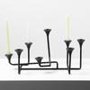 Metal Candlestick Holder Abstract Geometric Candle Elegant for Entryway