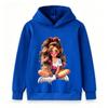 Kids Boys Girls Hooded Sweatshirt, Cute Cartoon Fashion Girl Print Casual Loose Pullover Hoodie, Soft Warm Long Sleeve Tops for Daily Wear School