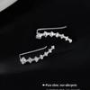 925 Sterling Silver Zircon Stud Earrings - 2023 Women's Autumn/Winter High-End Style