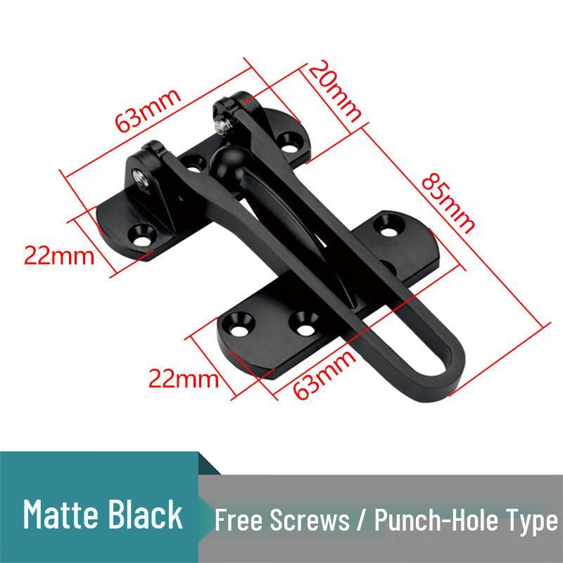 

Rongyu Matte Black Door Security Latch Chain