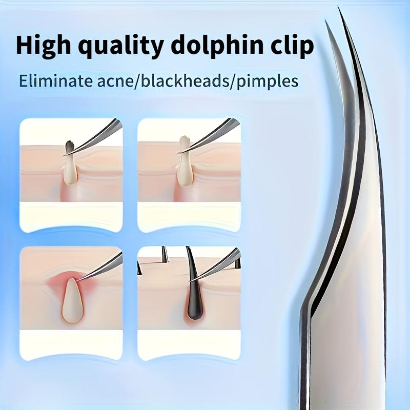 Stainless Steel Precision Tweezers with Storage Case Ultra-Sharp Blades for Eyebrows Blackheads Pimples Facial & Body  Care Tool