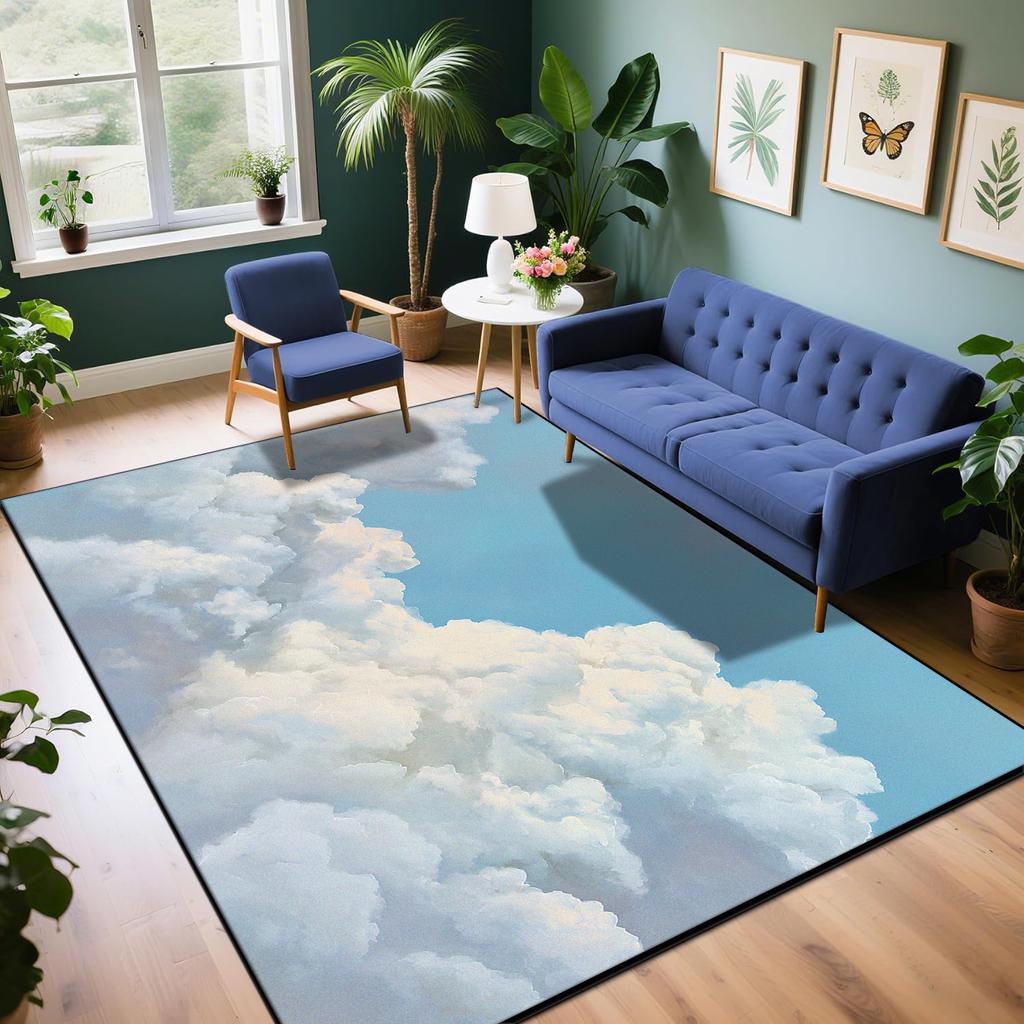 Modern Natural Style Carpets Living Room Sofa Table Customizable Rugs Washable Indoor Entrance Antiskid Floor Mat Easy Cleaning