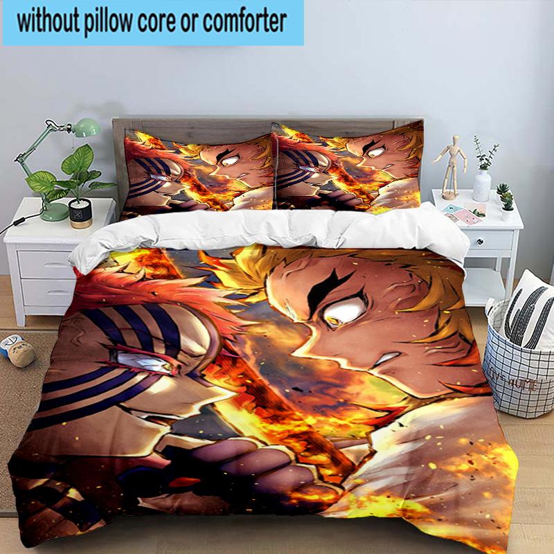 3PCS Anime Samurai Warrior's Journey 3pcs Bedding,Including 3PCS Duvet Cover And 2pcs Pillowcases Perfect for Christmas,Ideal for Bedroom, Dormitory