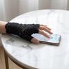 Thin Fabric Lace Sunscreen Gloves Flower Pattern Arm Sleeve Bridal Short Gloves  Tattoo Covering