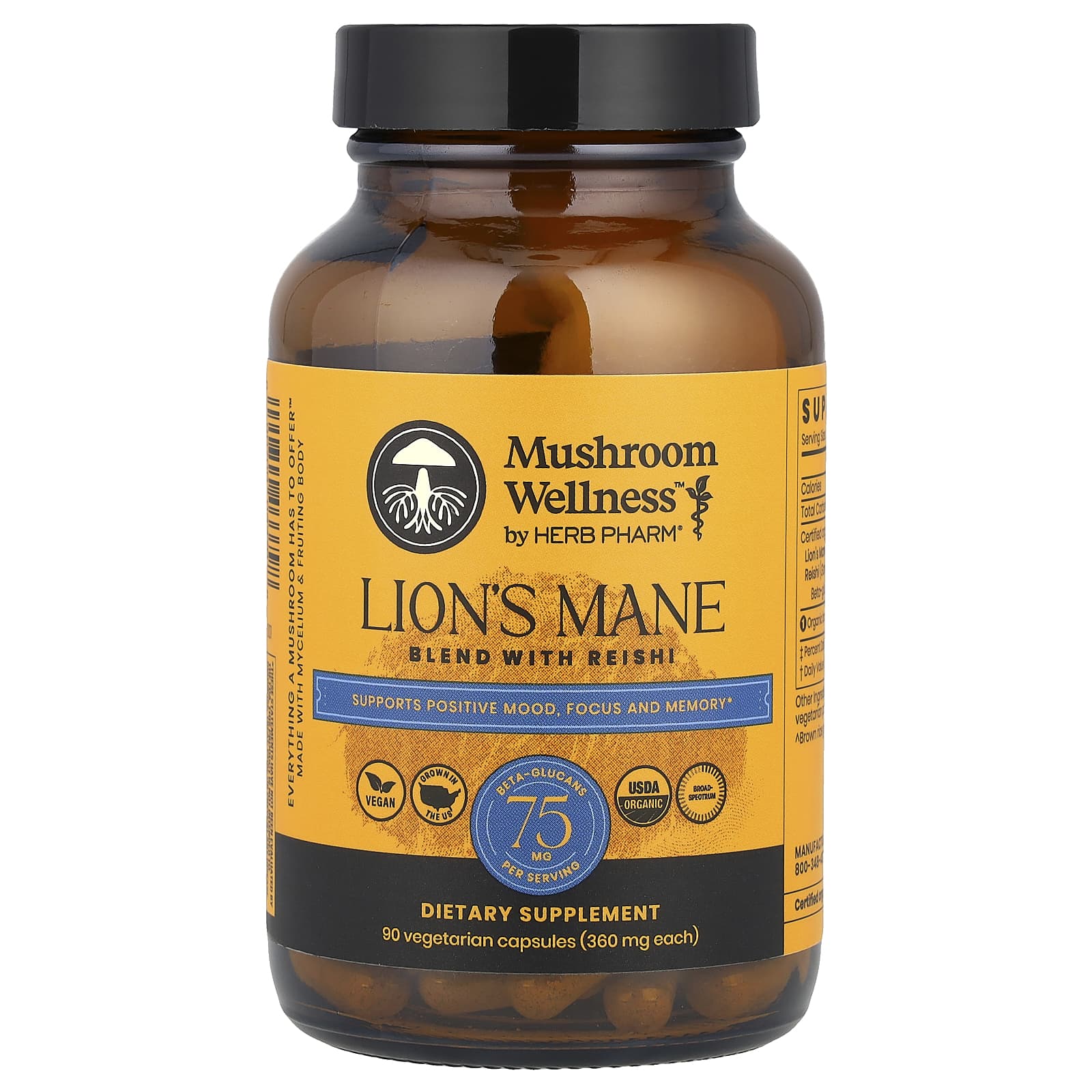 

Mushroom Wellness™, Reishi Mushroom Blend, 90 Veggie Caps
