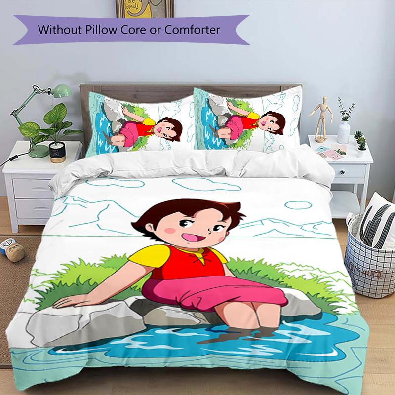 3pcs Heidi pattern bedding set duvet cover set includes duvet cover &pillowcases, perfect all season bedroom decoration & gift
