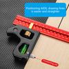 300/400mm Combination Square Set for Woodworking with 10 Carpenter Pencils and Adjustable Stainless Steel Protractor
