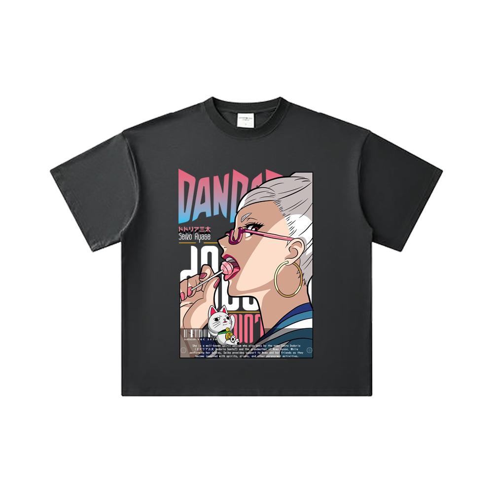 260 GSM Double Yarn 32 Count 100% Cotton DanDaDan V10 Seiko Print Unisex Heavy Cotton T Shirt