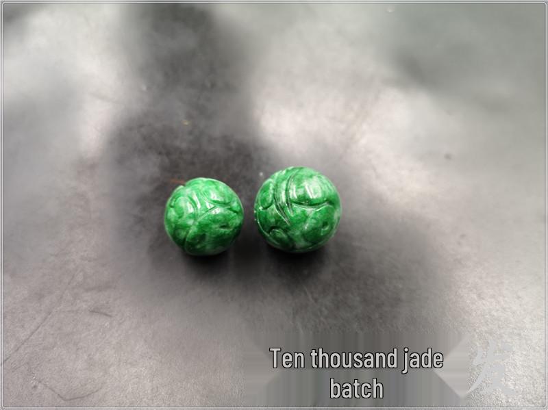 Elegant Jade Carved Round Beads for DIY Jewelry