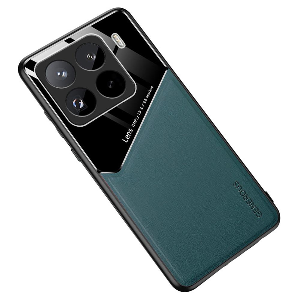 

Для Xiaomi 15 Pro Чехол Кожаное покрытие ПК+ТПУ Задняя крышка телефона Green