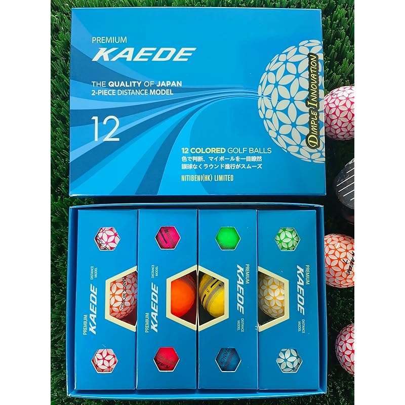 

KAEDE golf ball 12 color set 1 dozen (12 pieces)