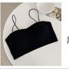 Traceless fixed integrated cup underwear women's thin shoulder straps invisible gathering anti-sagging breathable no steel ring tube top bra