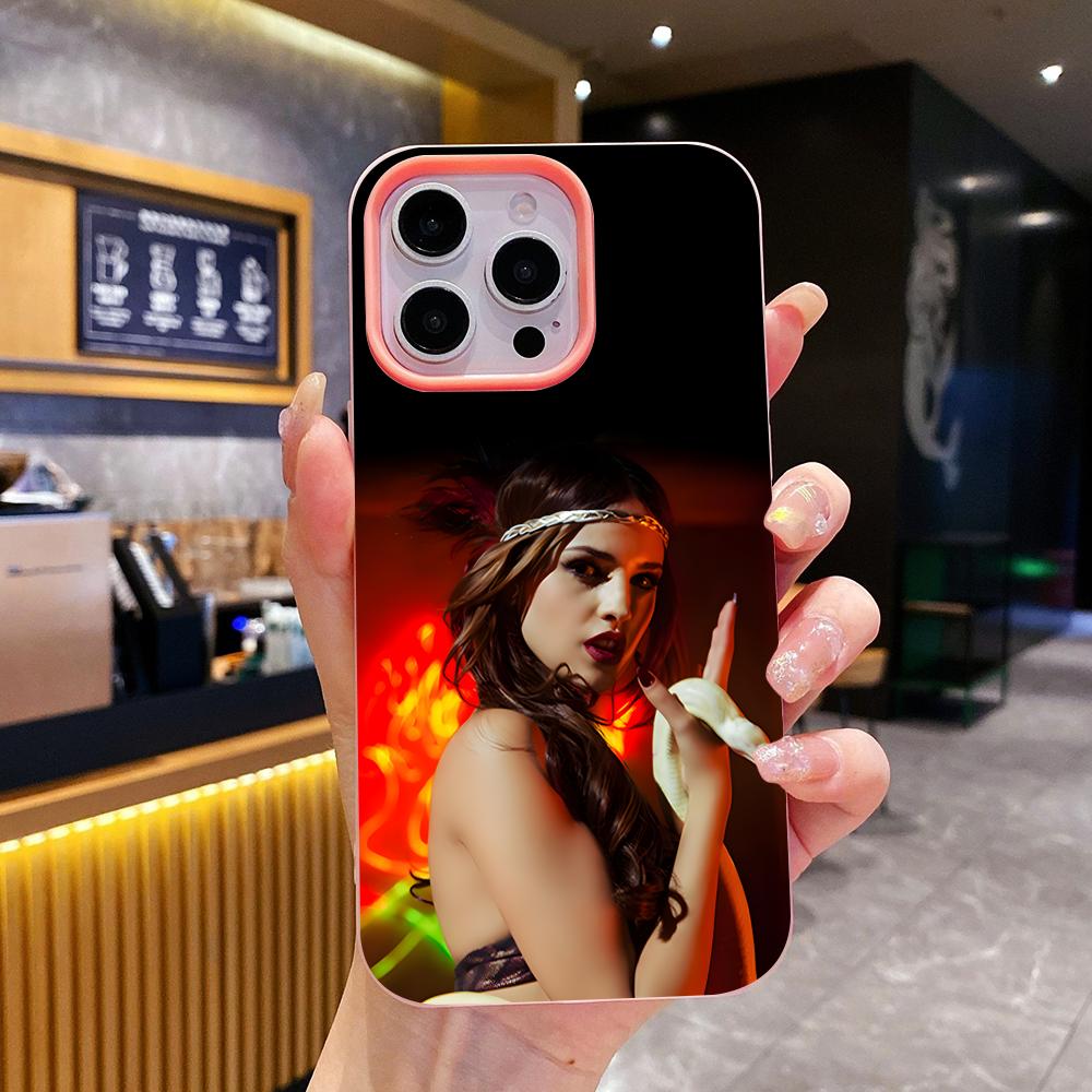 Fashion Eiza Gonzalez Jelly Double layer Pink Mobile Phone Case for iPhone 17 16 15 14 13 12 11 Air Pro Max Plus Protective