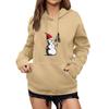 Women's Winter Christmas Printed Pullover Hooded Sweatshirt Fleece Long Sleeve Sweatshirt