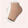 2pcs/set, 1 Pair of Gel Heel Socks for Relief - Moisturizing Foot Care, Alcohol-Free Black Half Socks, Foot Protection, Gel