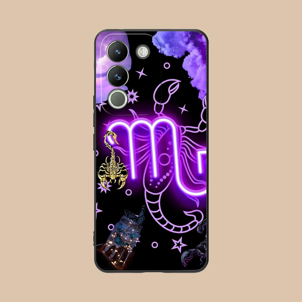 Zodiac Sign Scorpio Phone Case for VIVO V60 V50 V40 V30 V29 V27 V25 V23 Pro Lite 5G Soft TPU Shockproof Cover
