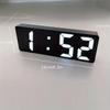 Modern LED Digital Alarm Clock with Temperature & Adjustable Brightness - Large LCD-like Display, 12/24H Time